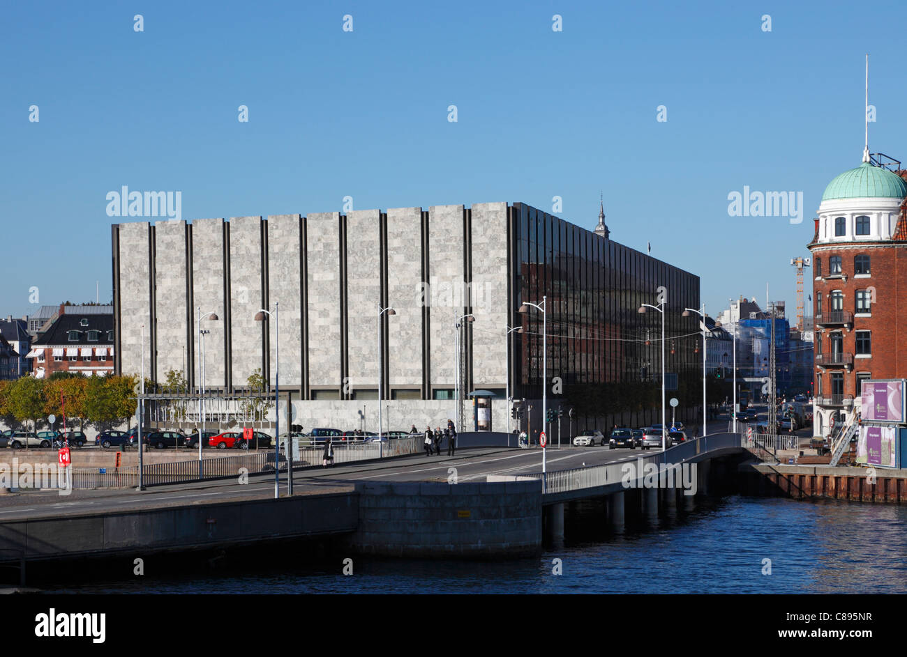 The Central Bank, the National Bank of Denmark, Copenhagen. An independent and self-governing Dansh institution. By modernist architect Arne Jacobsen. Stock Photo