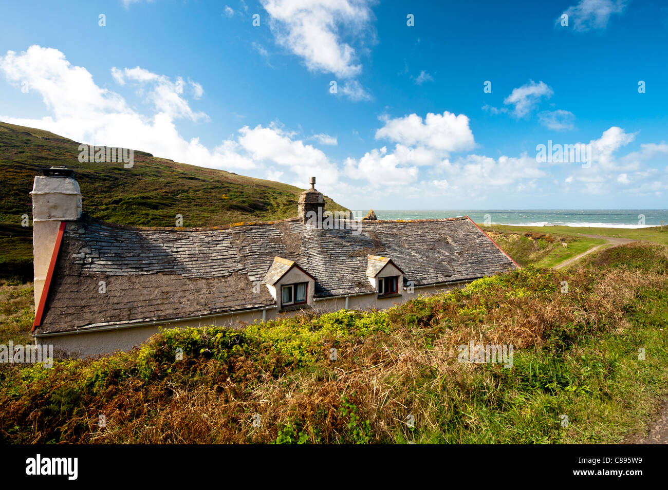Blackpool Mill Cottage on the Hartland estate in Devon Stock Photo - Alamy