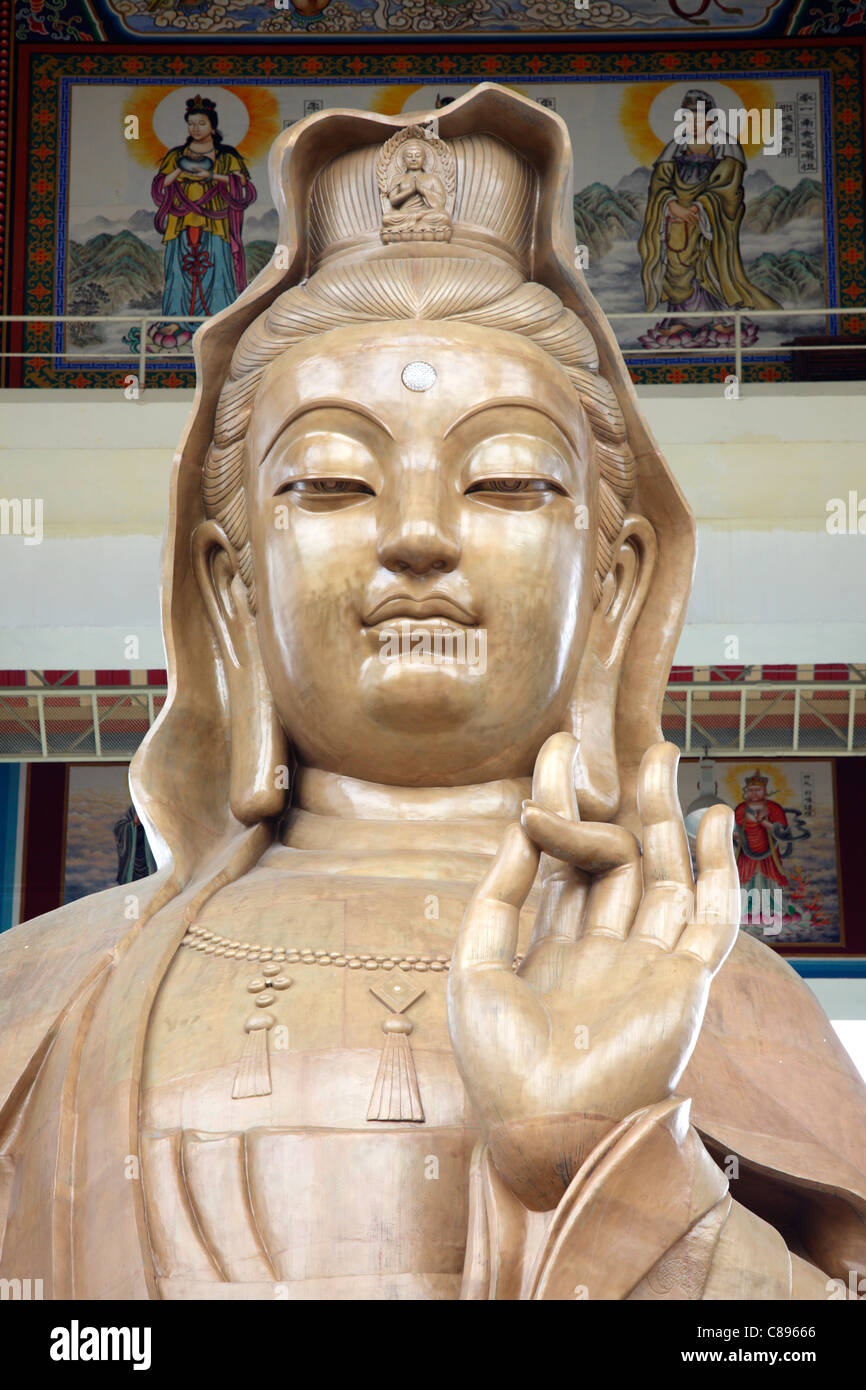 Statue of Kuan Yin in Kek Lok Si temple, Penang, Malaysia Stock Photo