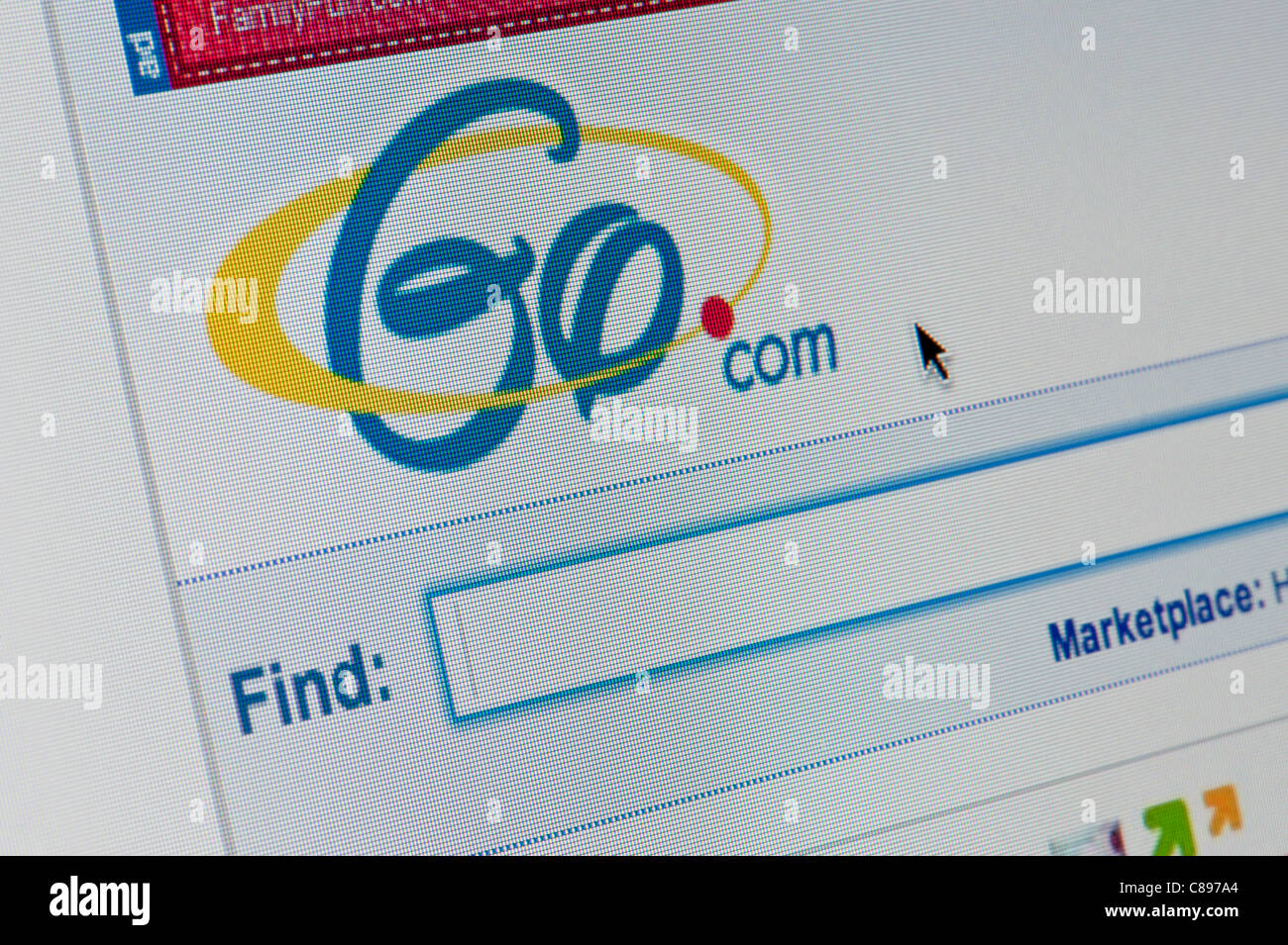 Close up of the Go.com logo as seen on its website. (Editorial use only: print, TV, e-book and editorial website). Stock Photo
