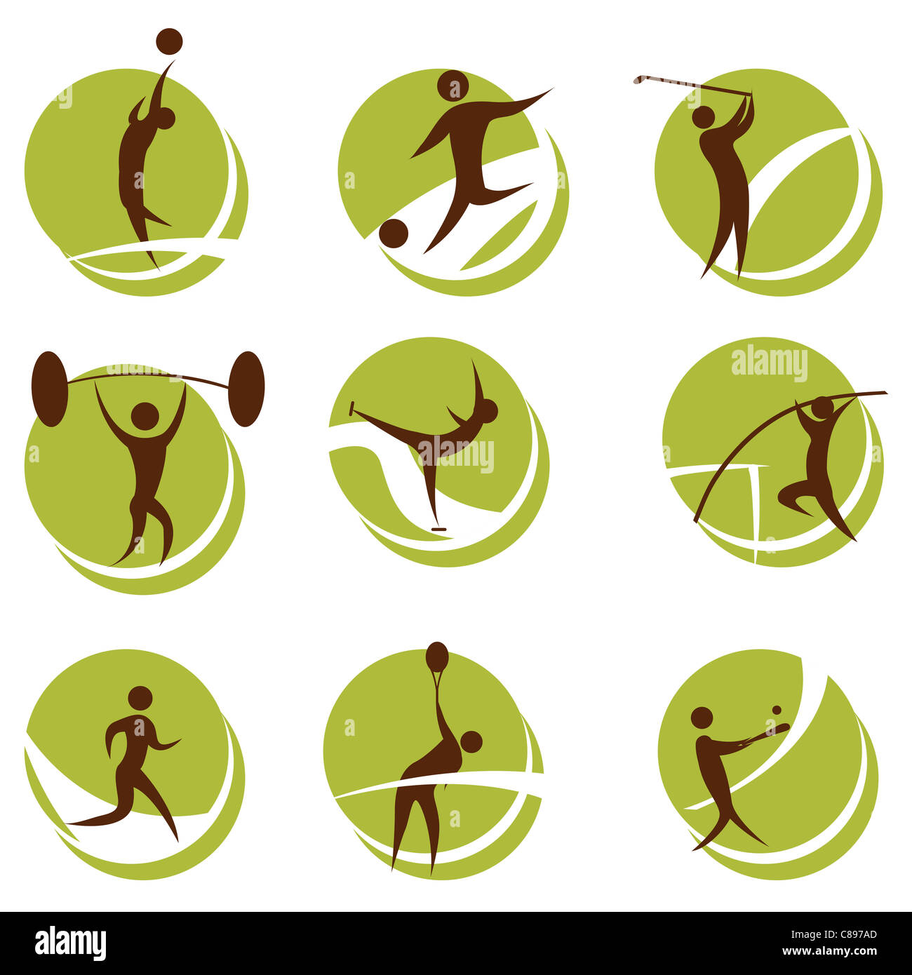 illustration of sports on white background Stock Photo Alamy