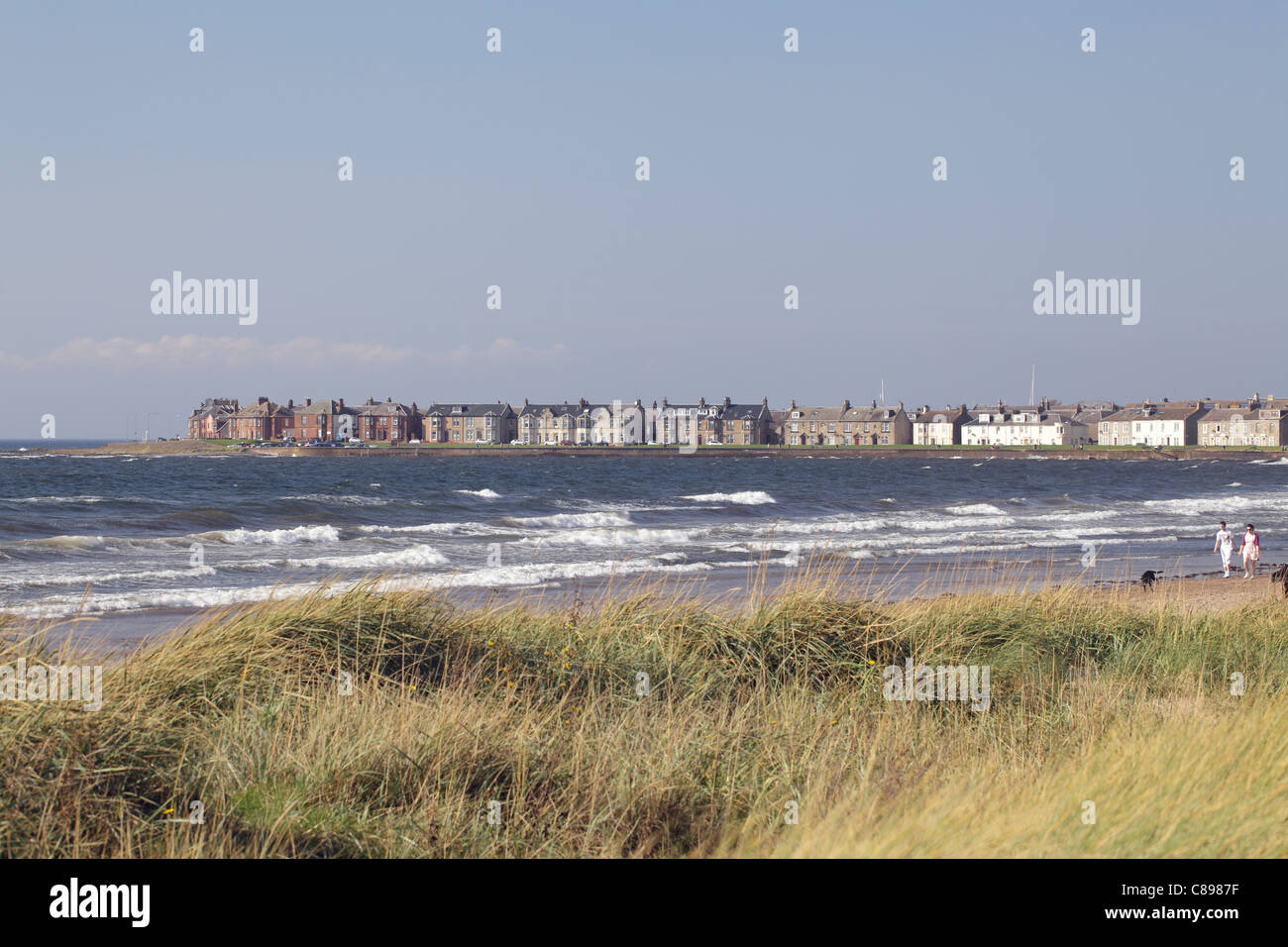 South Beach in the seaside town of Troon, Ayrshire, Scotland, UK Stock Photo