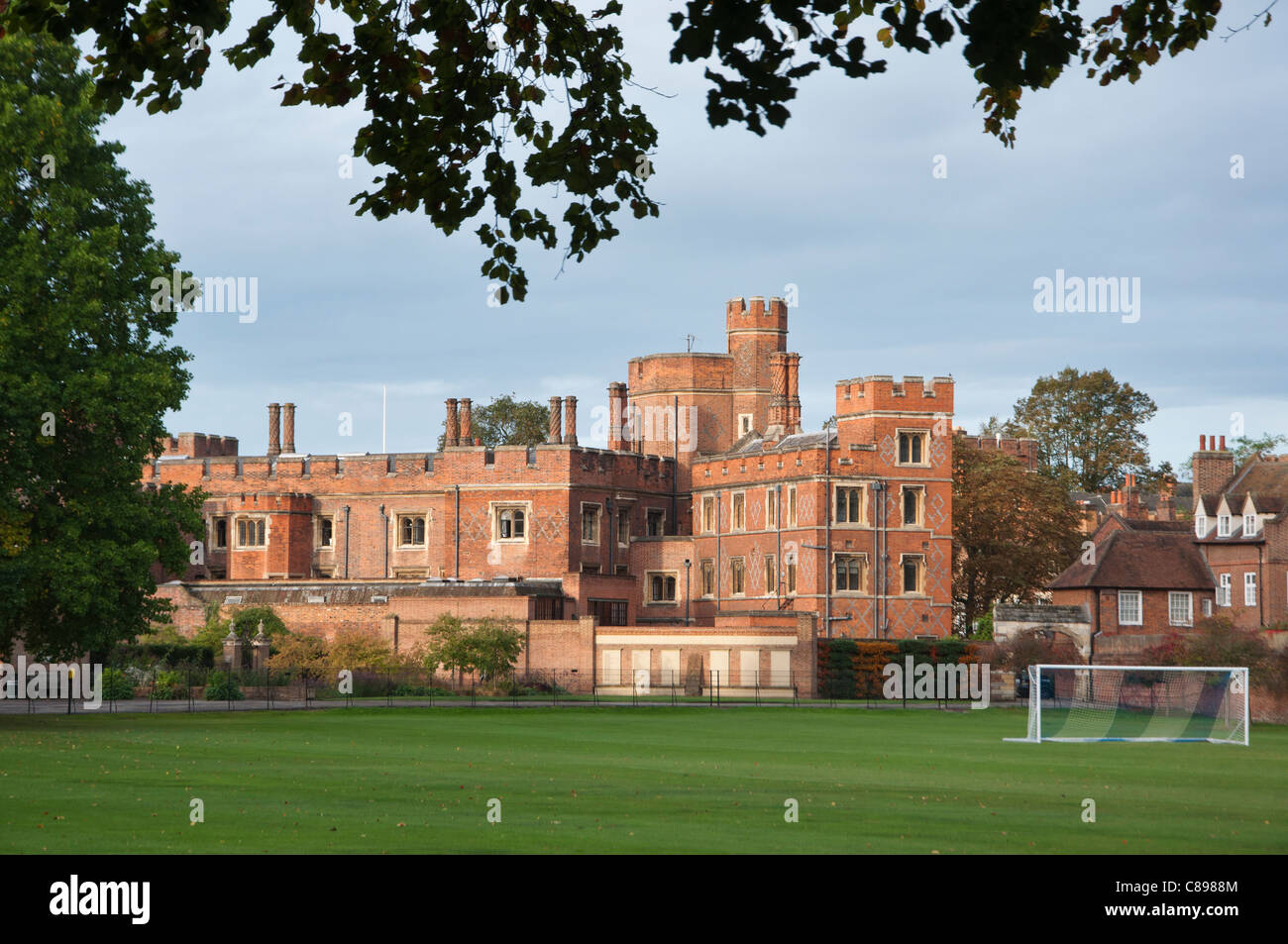 Eton school near near Windsor buildings and playing fields. Berkshire. England. Stock Photo