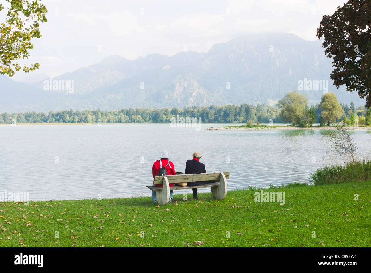 Lake Forggensee near Fuessen Allgaeu Bavaria Germany Stock Photo - Alamy