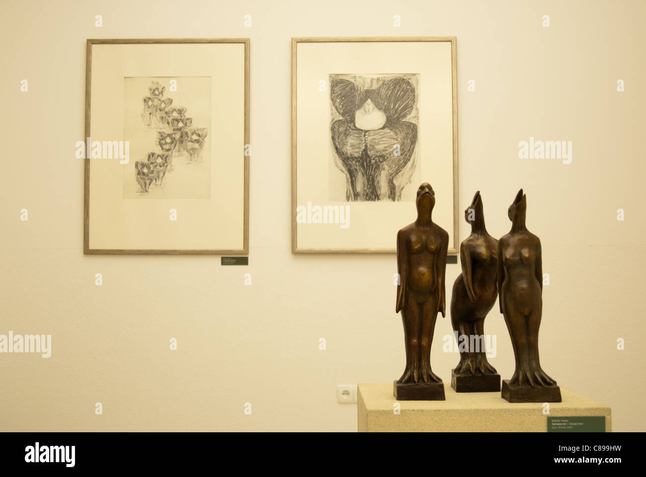 Gunter Grass exhibition in Gdansk, sculptures Stock Photo - Alamy