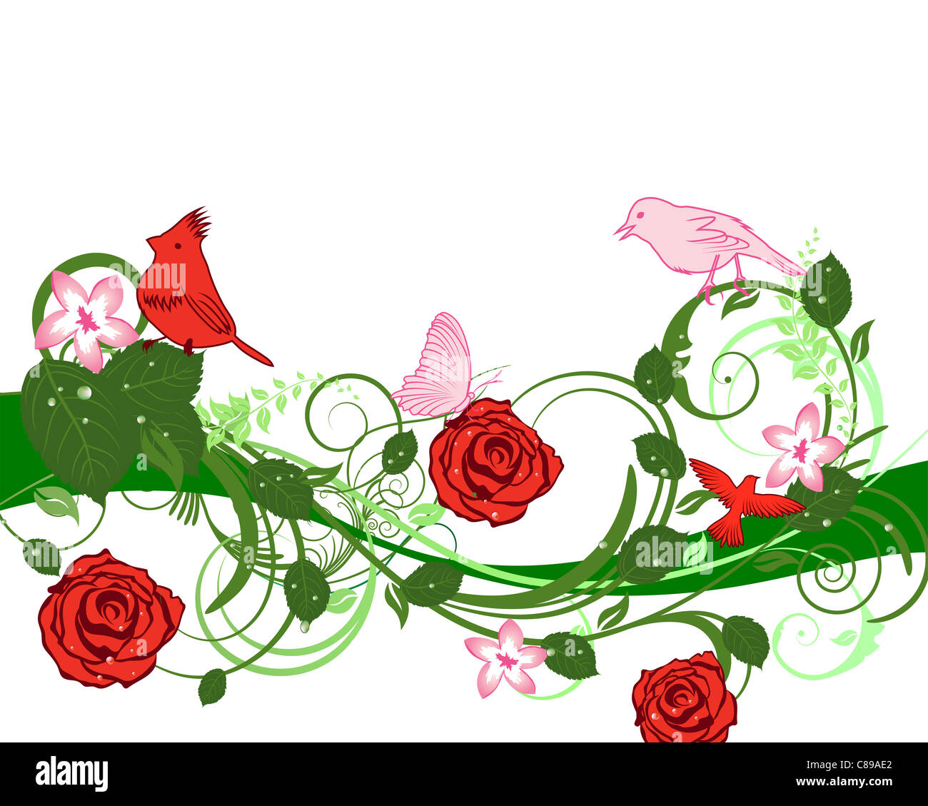 Abstract floral vector background for design use Stock Photo - Alamy