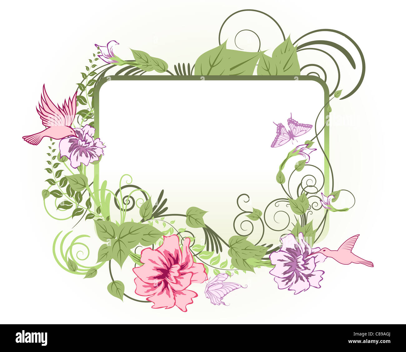 Abstract floral vector background for design use Stock Photo - Alamy