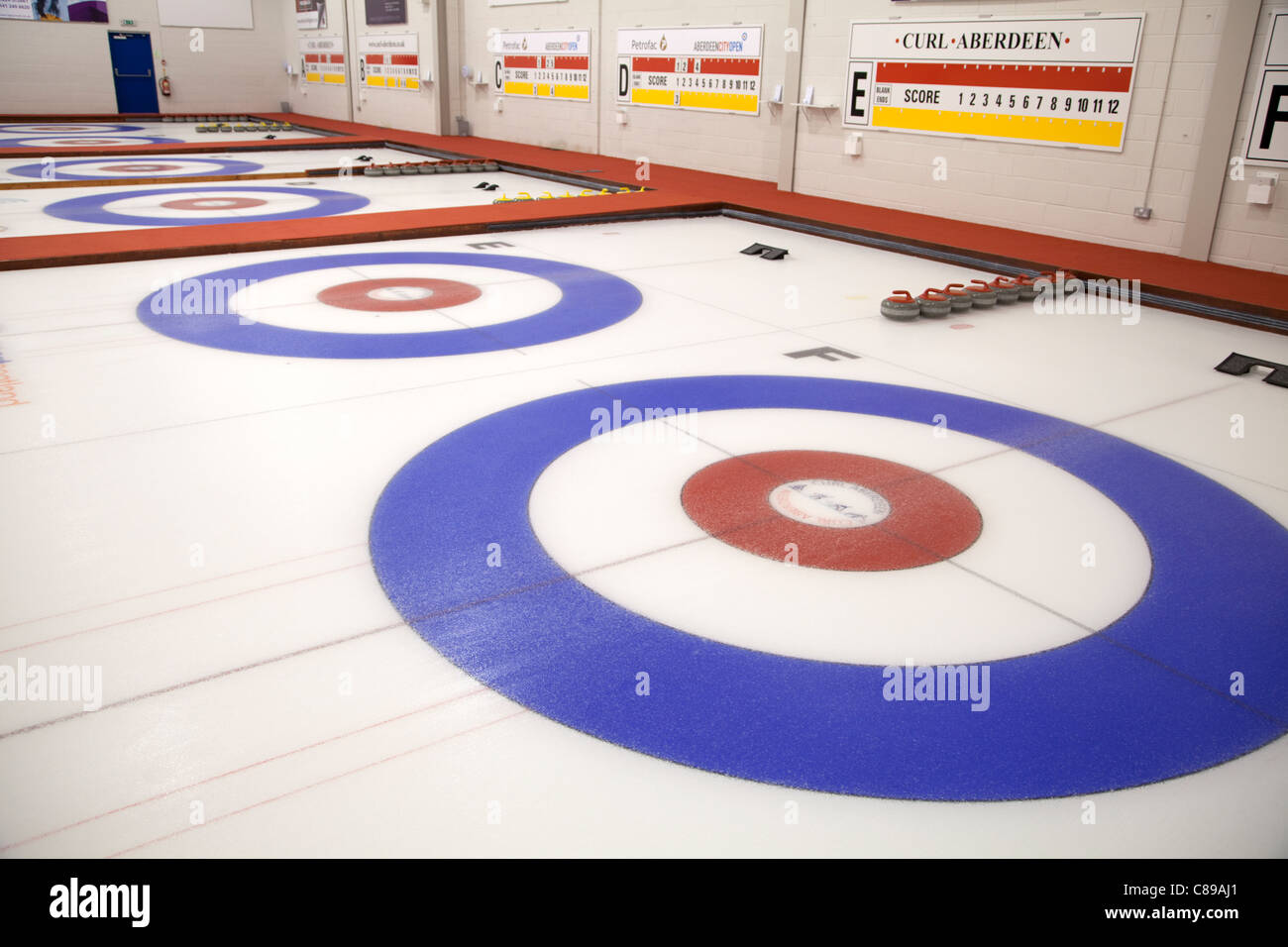 Indoor Curling Rink, Aberdeen Stock Photo