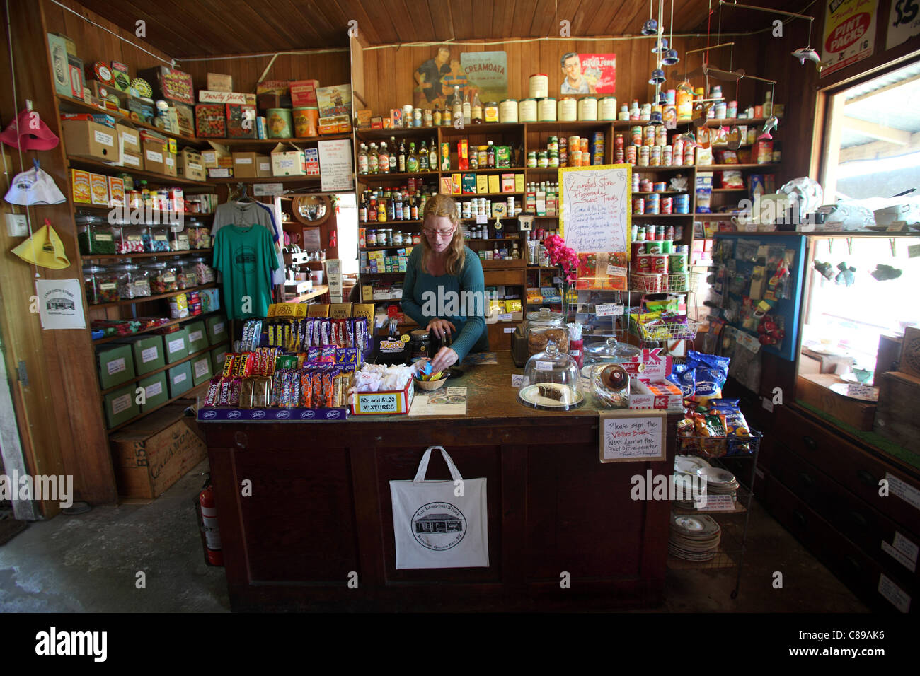 Sukhita Langford in the Langford store in Golden Bay, almost untouched
