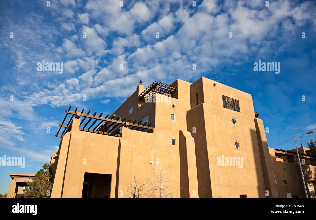 Pueblo Revival - architecture of Santa Fe Stock Photo - Alamy