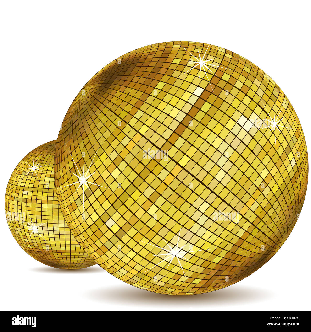 illustration of disco ball on white background Stock Photo - Alamy