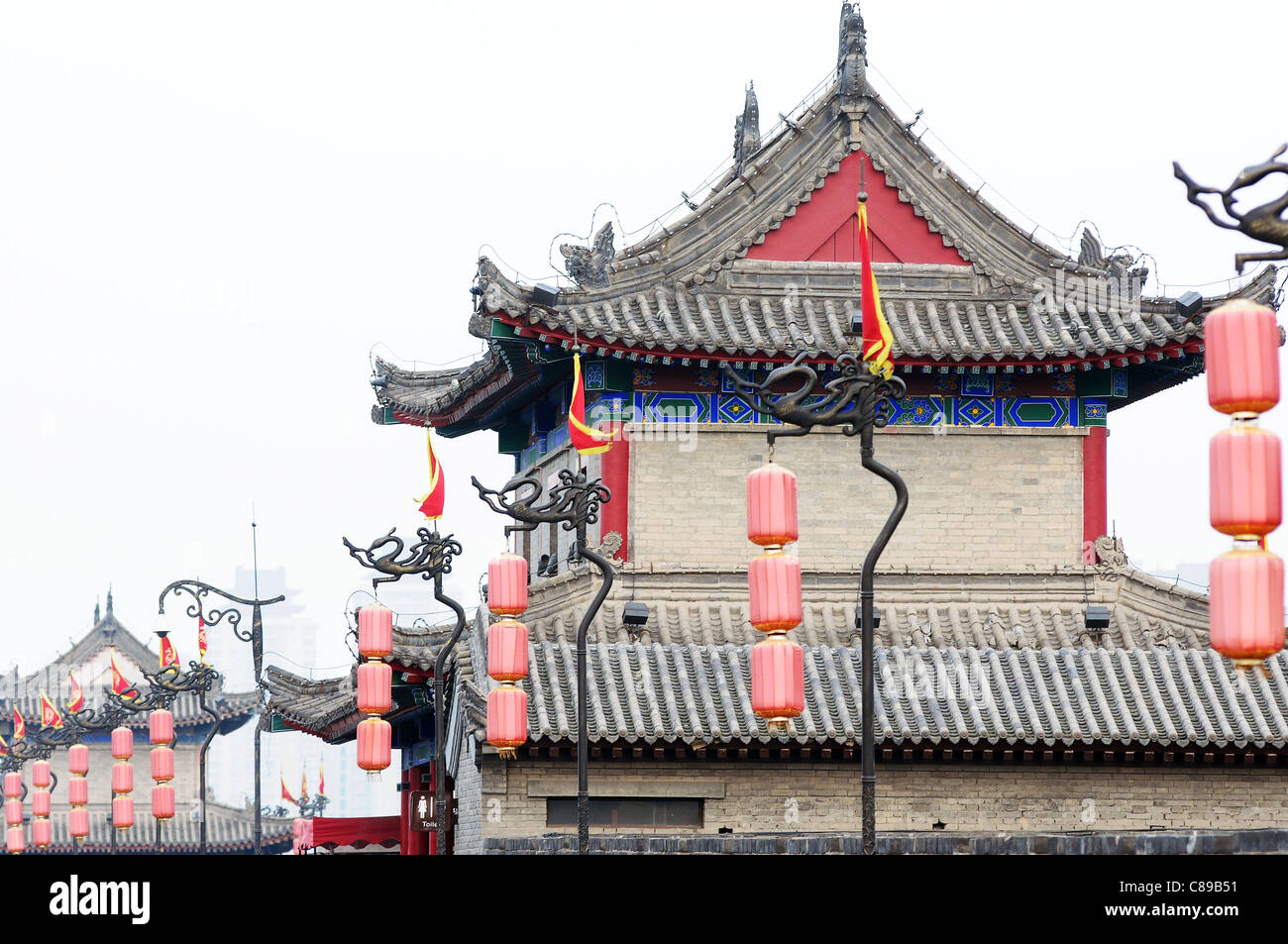 Ancient city wall of Xian, China Stock Photo - Alamy