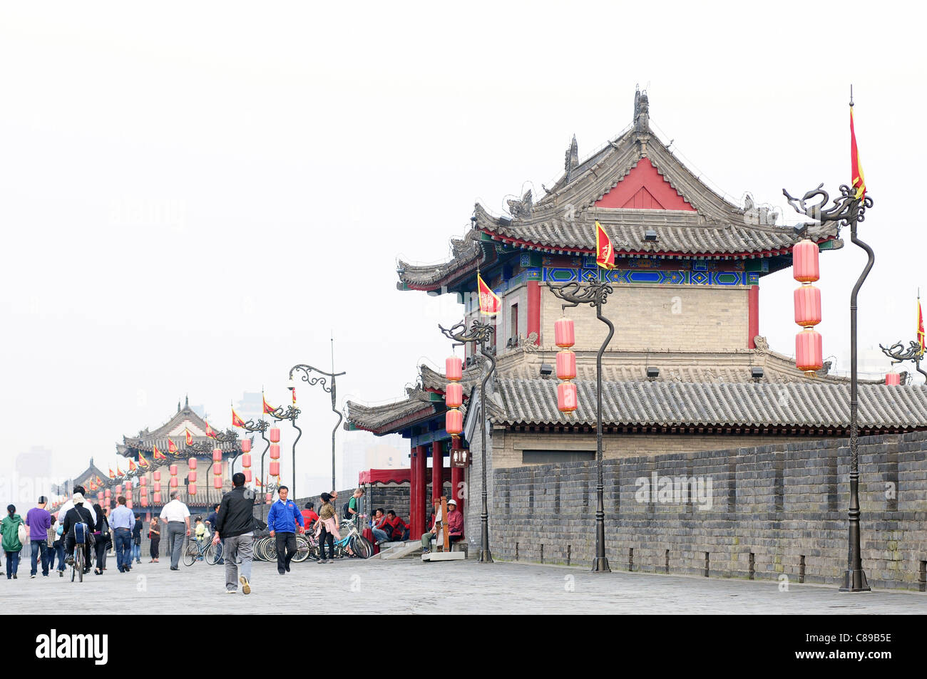 Ancient city wall of Xian, China Stock Photo - Alamy