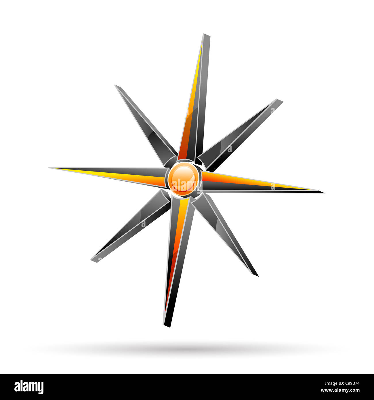 illustration of vector compass on white background Stock Photo - Alamy