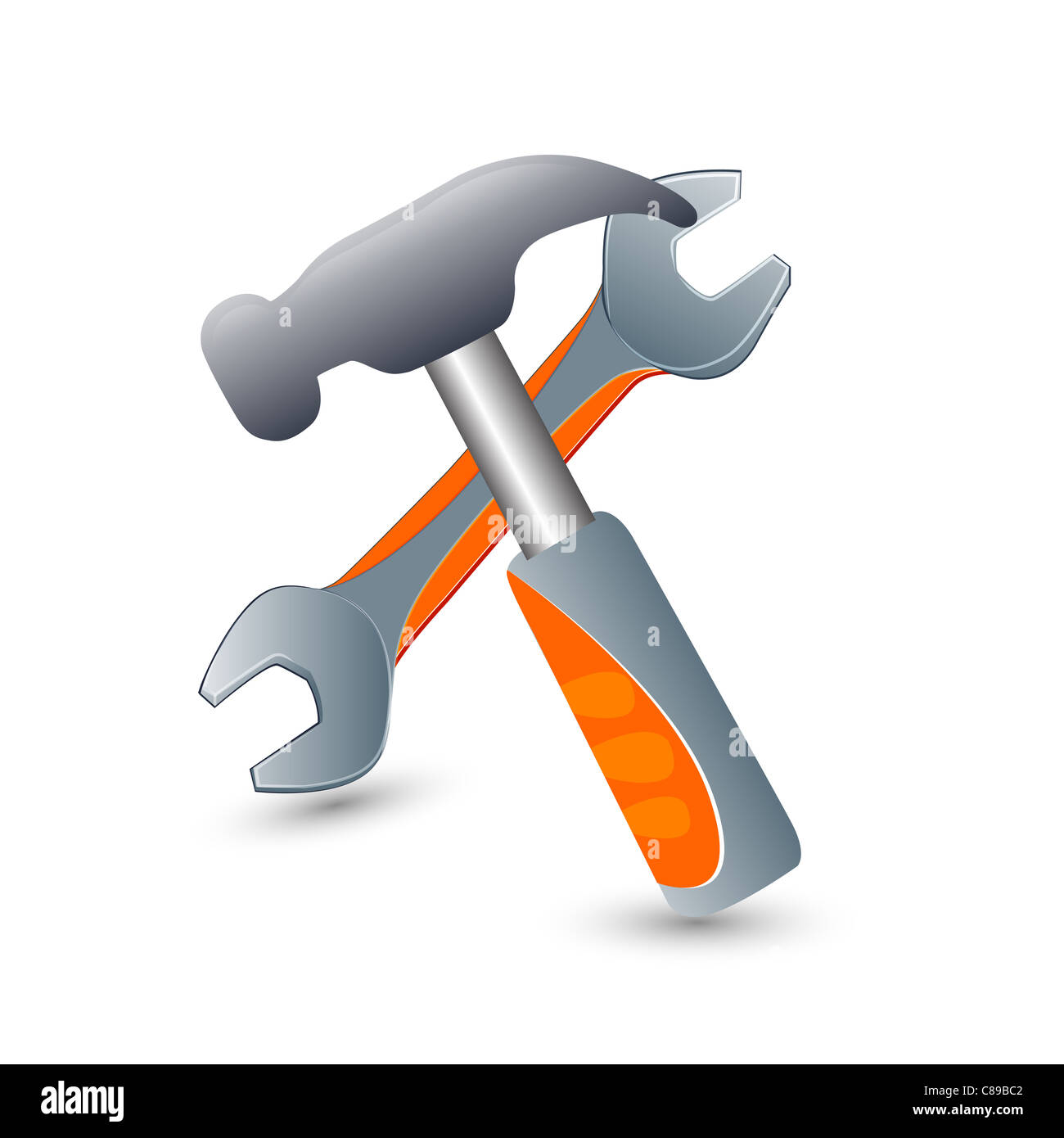 illustration of tools icons on white background Stock Photo - Alamy