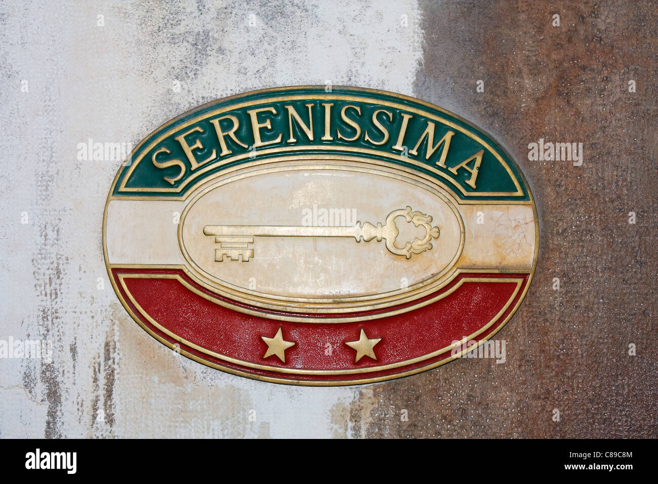 The sign showing italian colors and key simbol Stock Photo - Alamy