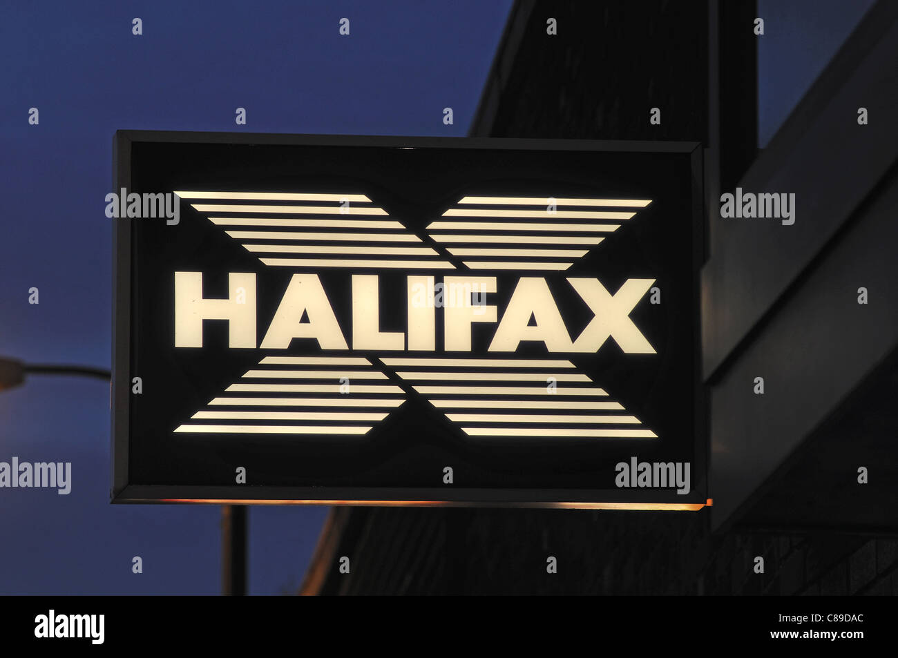 Halifax bank sign Stock Photo Alamy