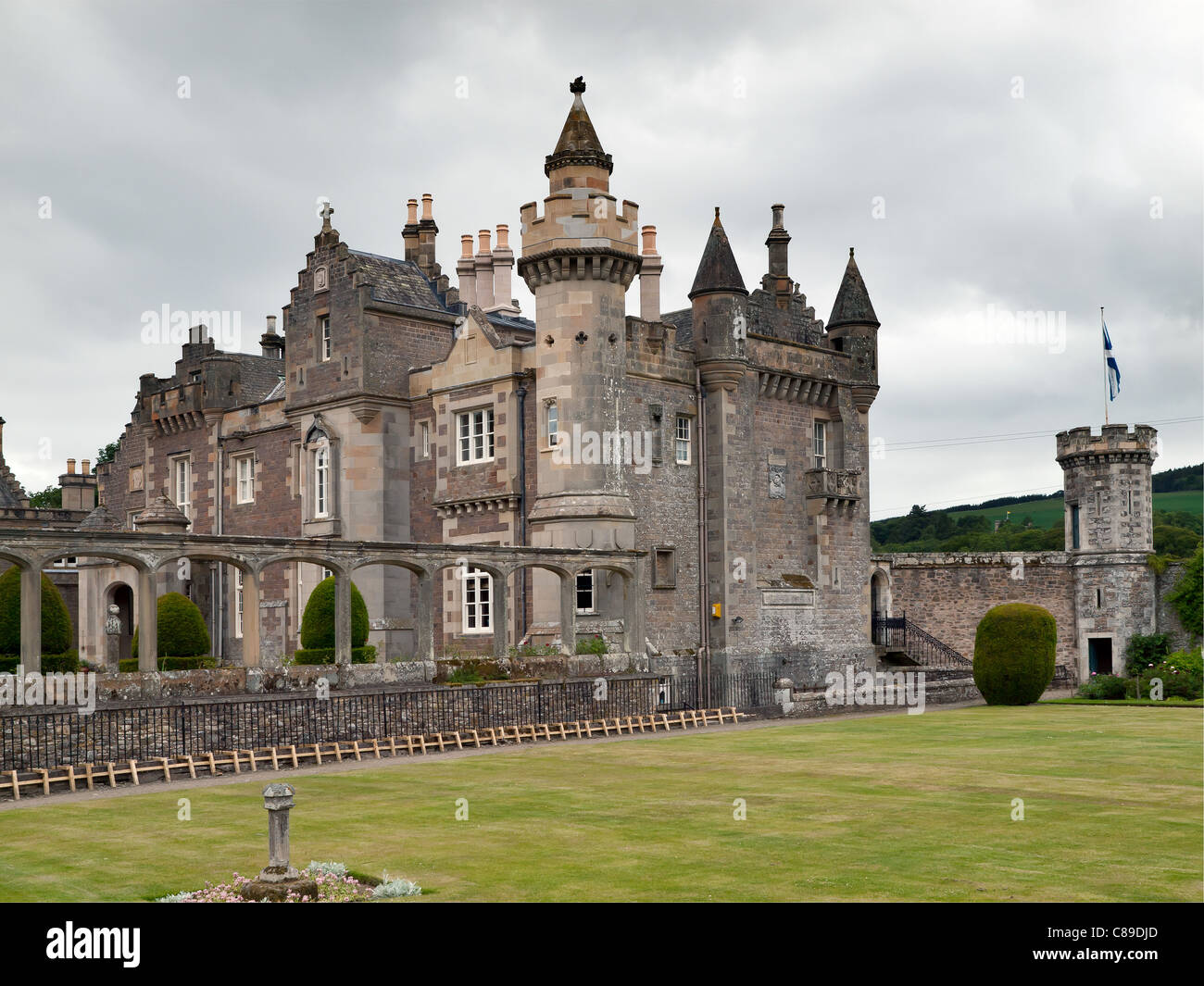 Sir Walter Scott's home Abbotsford Melrose Scotland seen from the garden Stock Photo