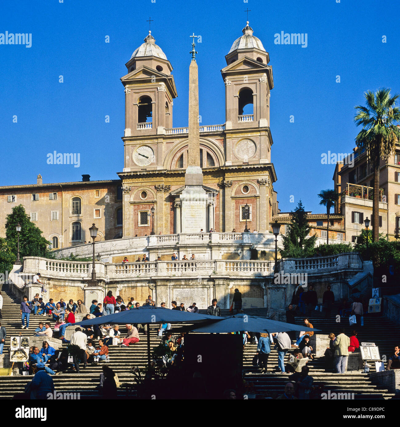 Spanish Steps And Trinita Dei Monti Church Rome Italy Stock Photo - Alamy