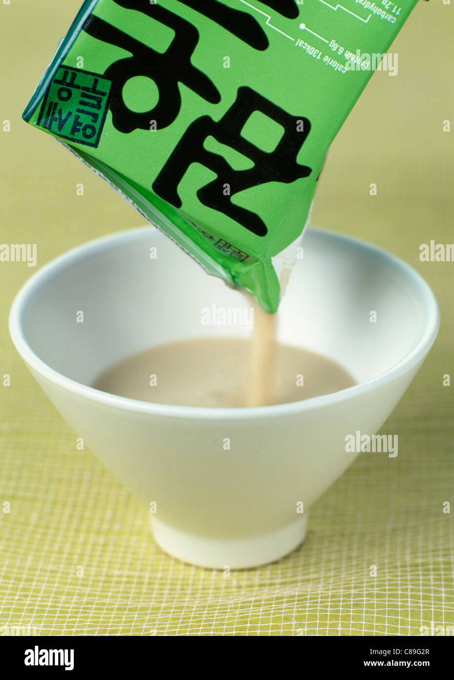 Carton of soya milk Stock Photo Alamy