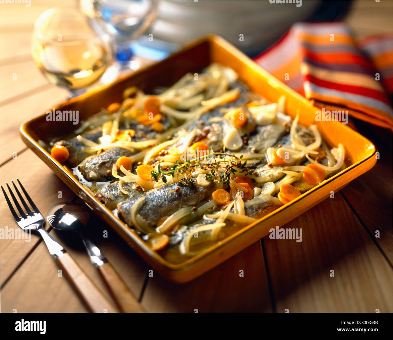 Escabeche of sardines Stock Photo - Alamy