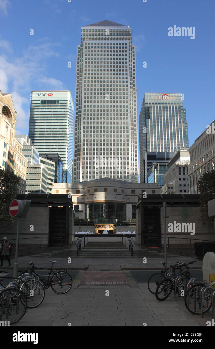 Cabot Place at Canary Wharf Docklands London Stock Photo