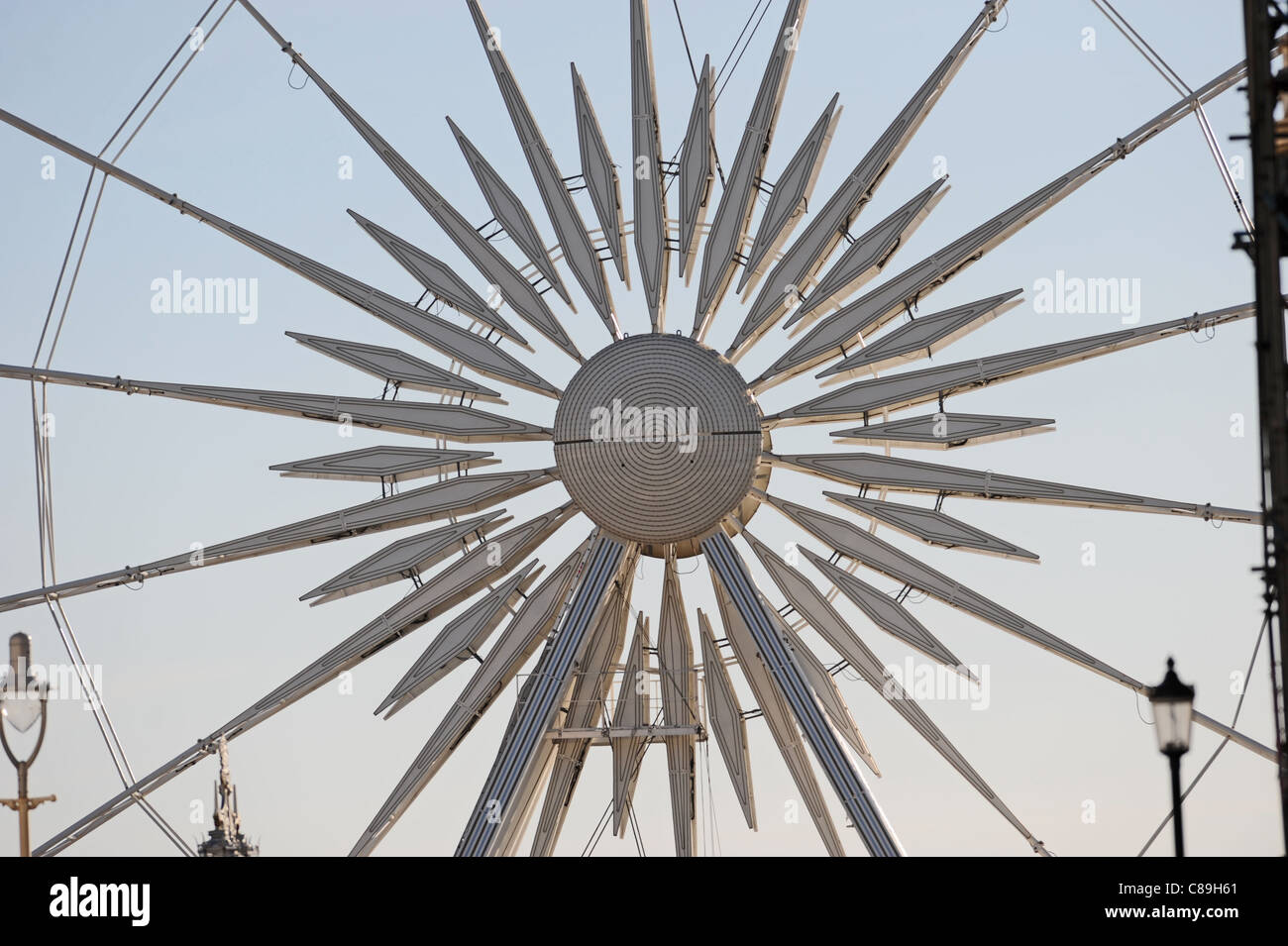 A view from inland of the new Brighton Wheel or Wheel of Excellence on