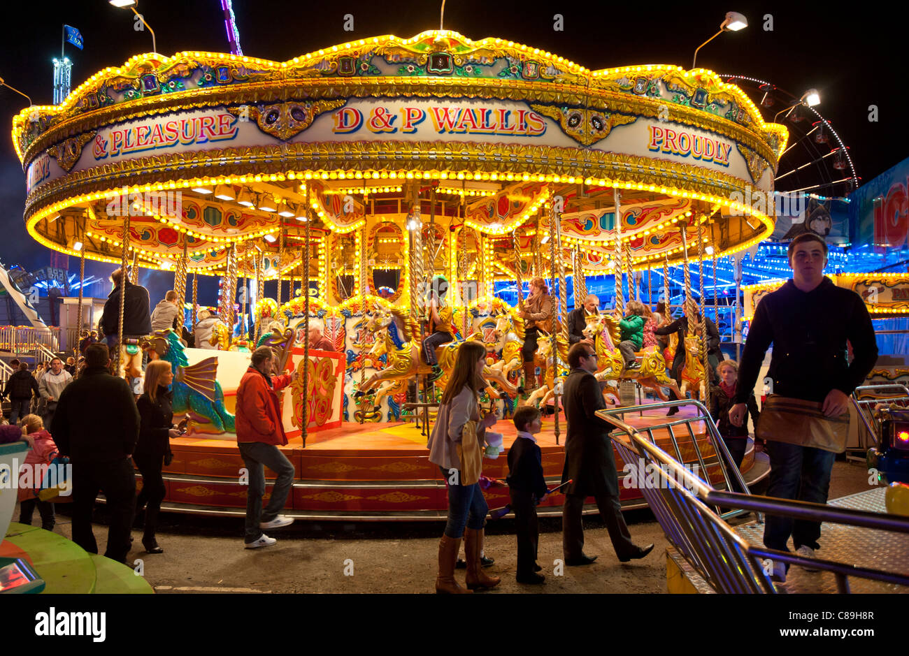 Hull Fair Merrygoround Stock Photo Alamy