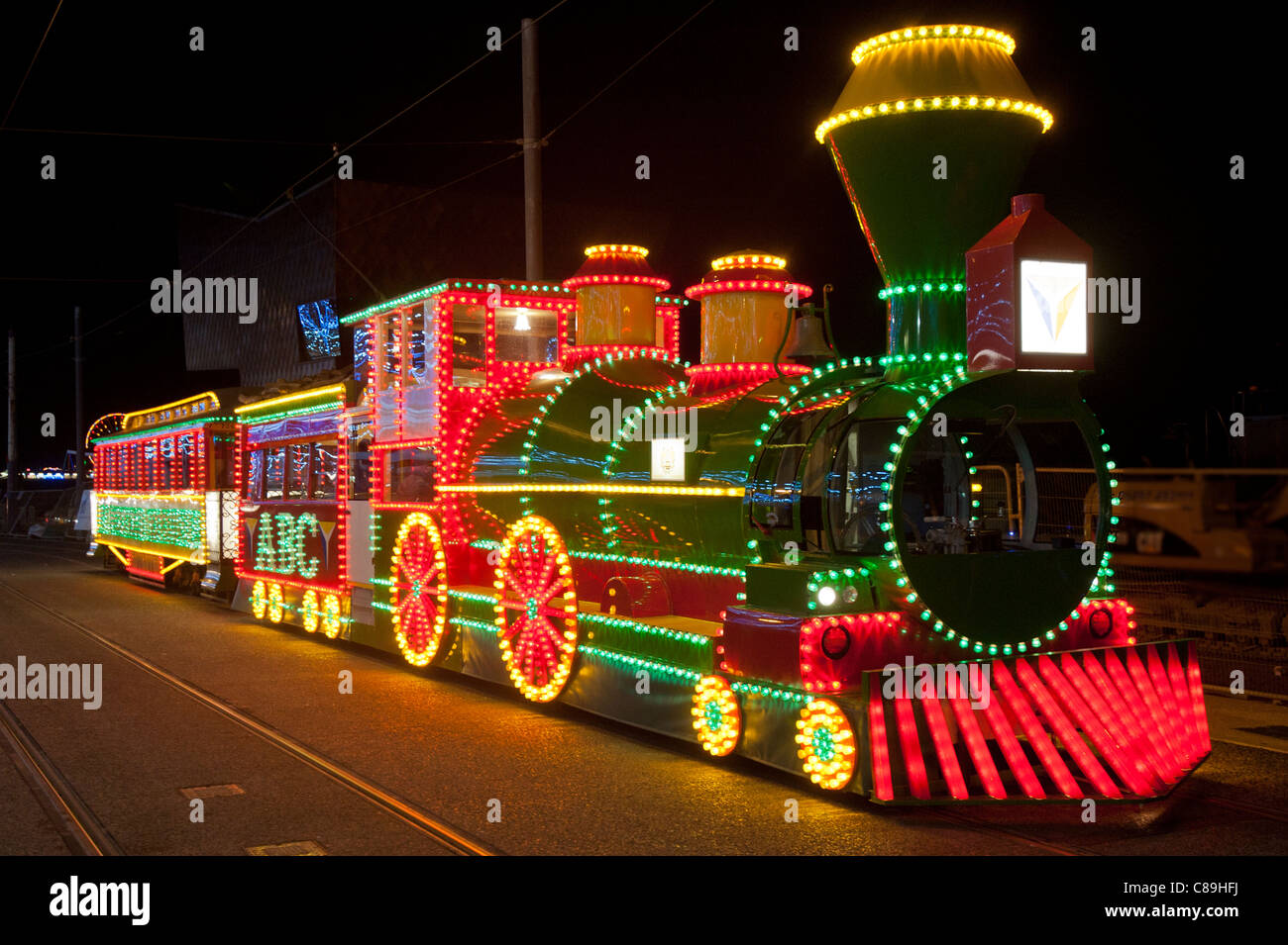 Blackpool Illuminations Tram Stock Photo 39549318 Alamy