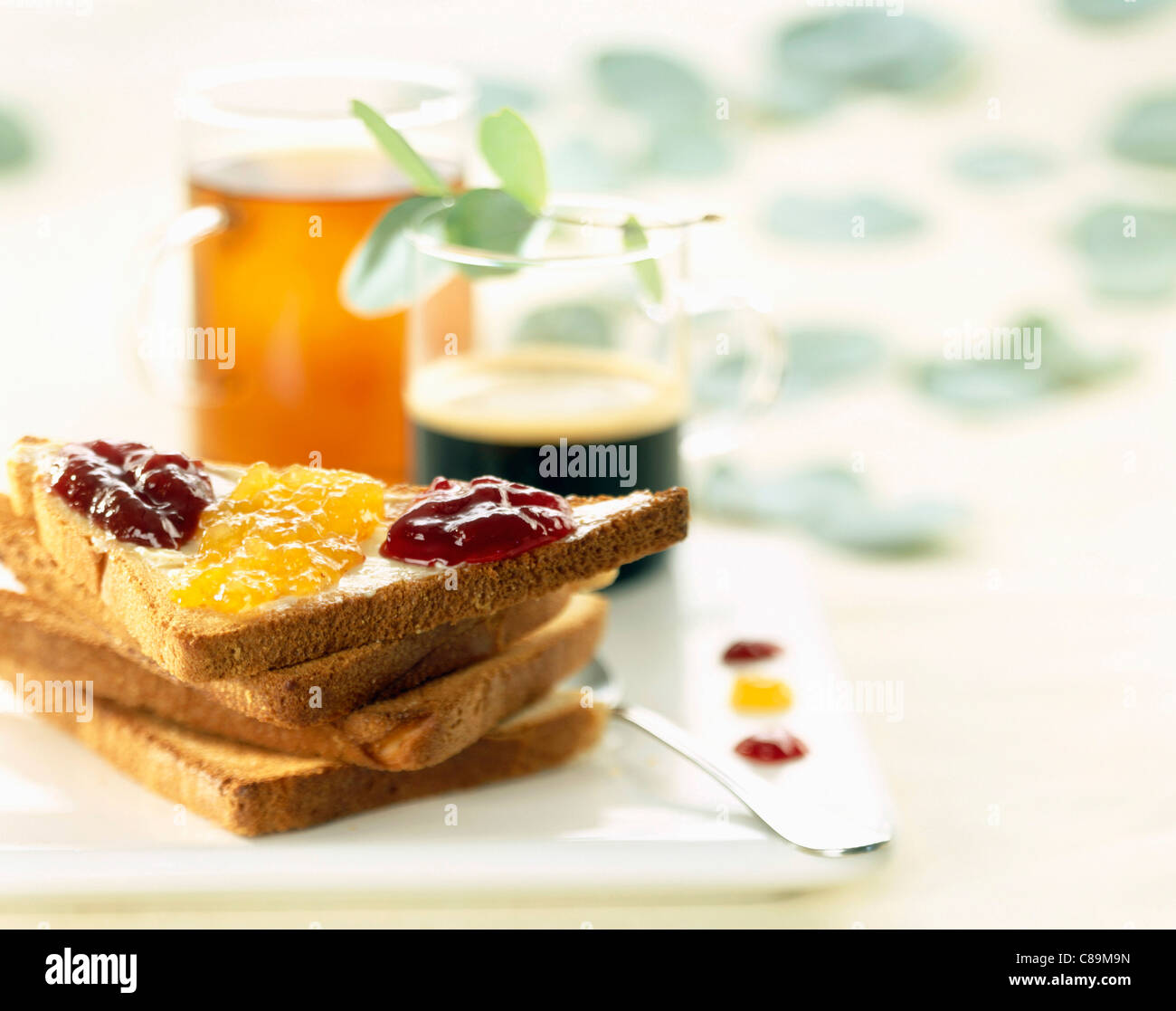 Toast and jam Stock Photo Alamy