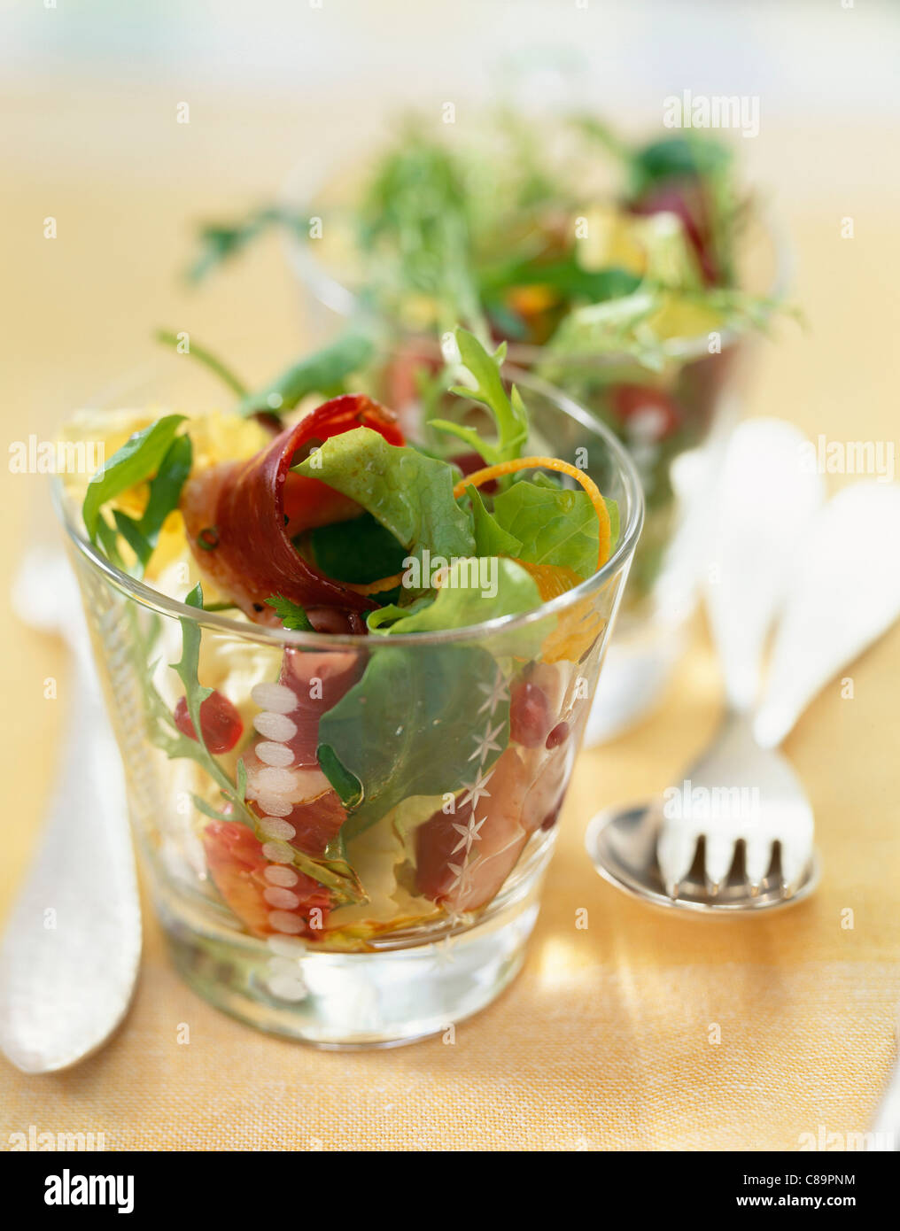 Mixed leaf salad Stock Photo Alamy