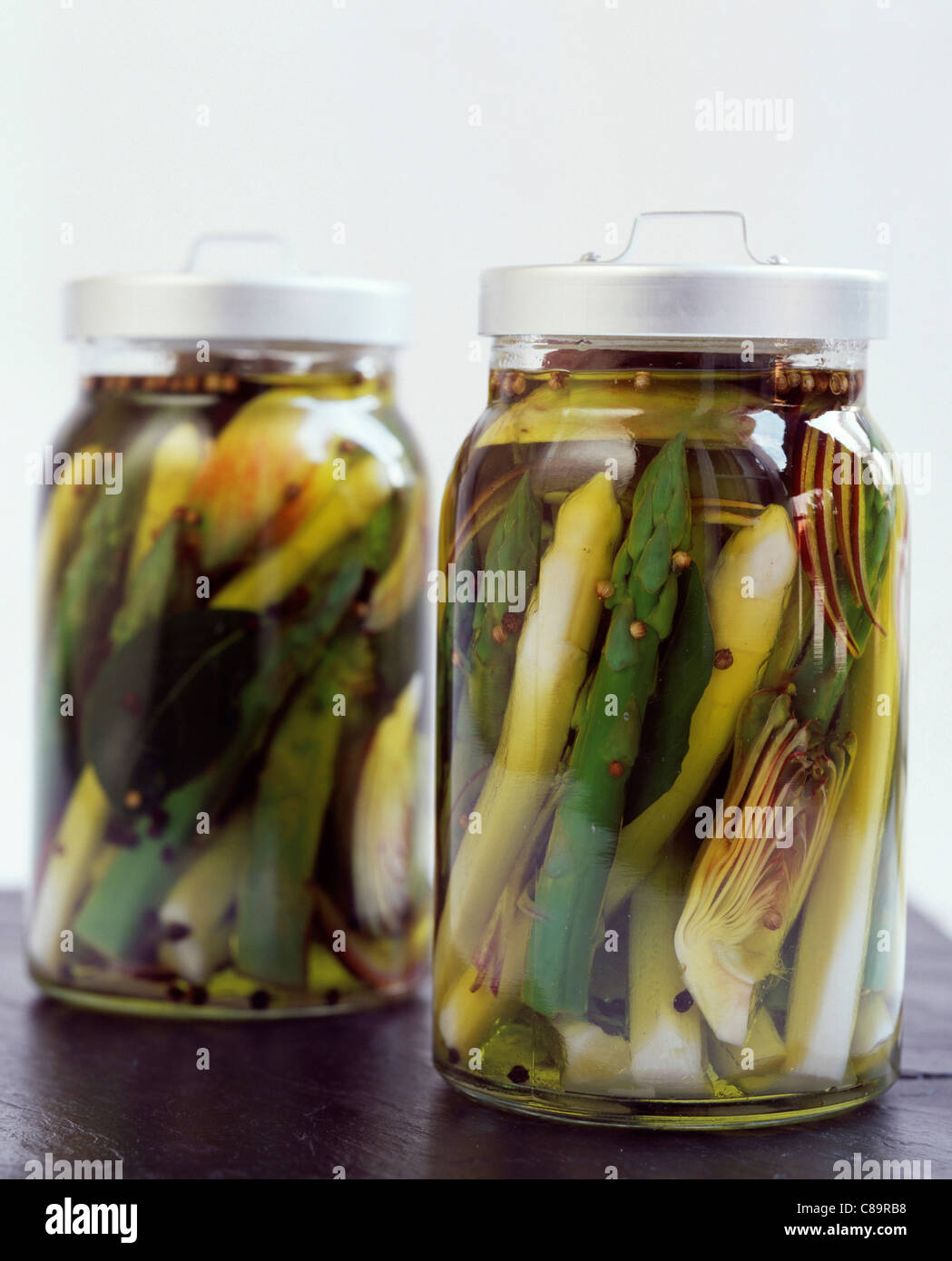 Asparagus in jars Stock Photo Alamy