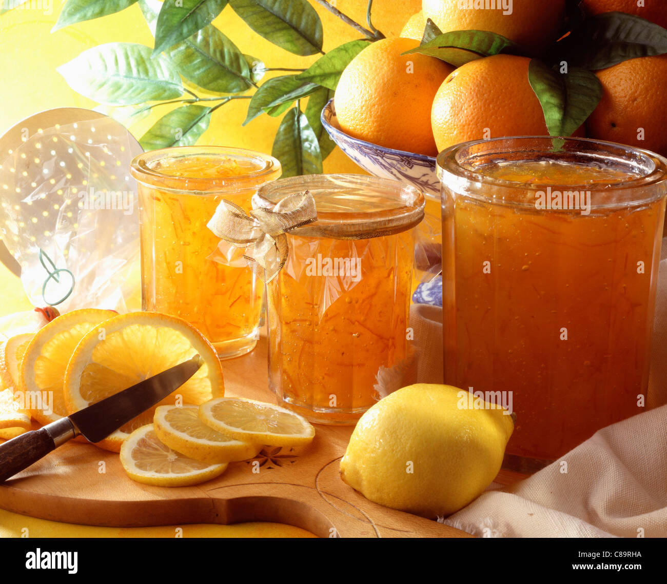 Orange and lemon jam Stock Photo Alamy