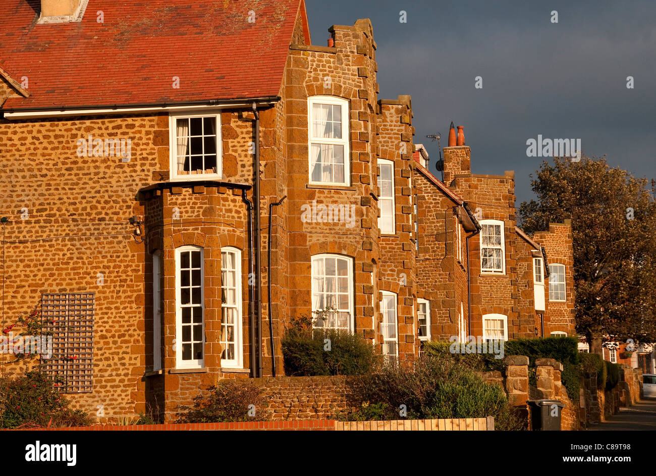 carstone houses, hunstanton, norfolk, england Stock Photo Alamy