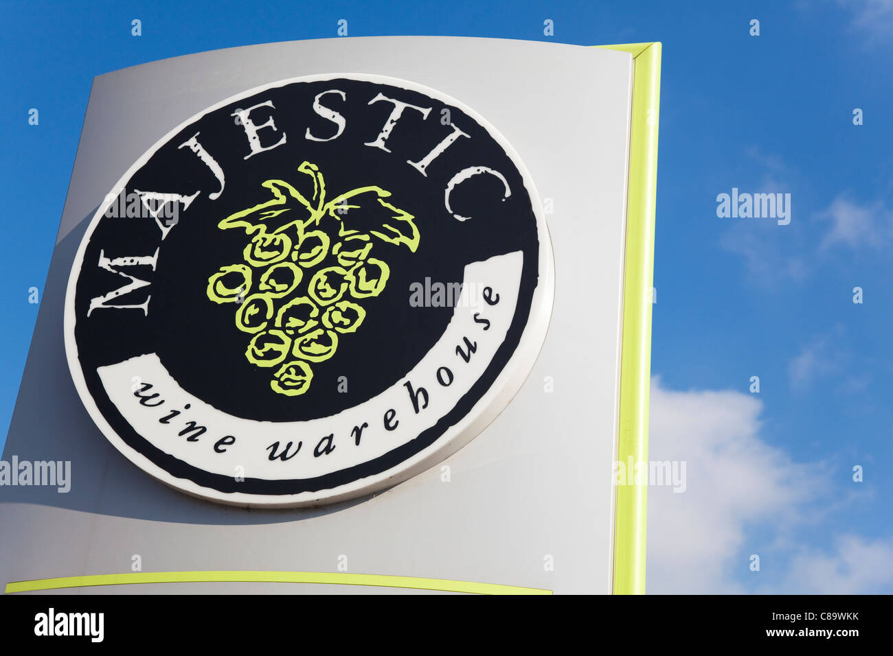 Sign, Majestic Wine Warehouse, Kent, UK Stock Photo Alamy