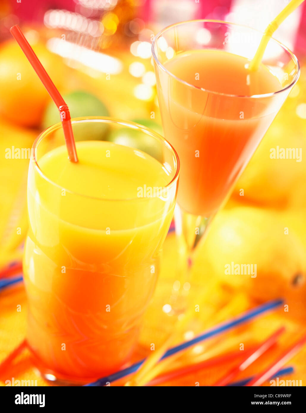 Orange and grapefruit cocktail Stock Photo