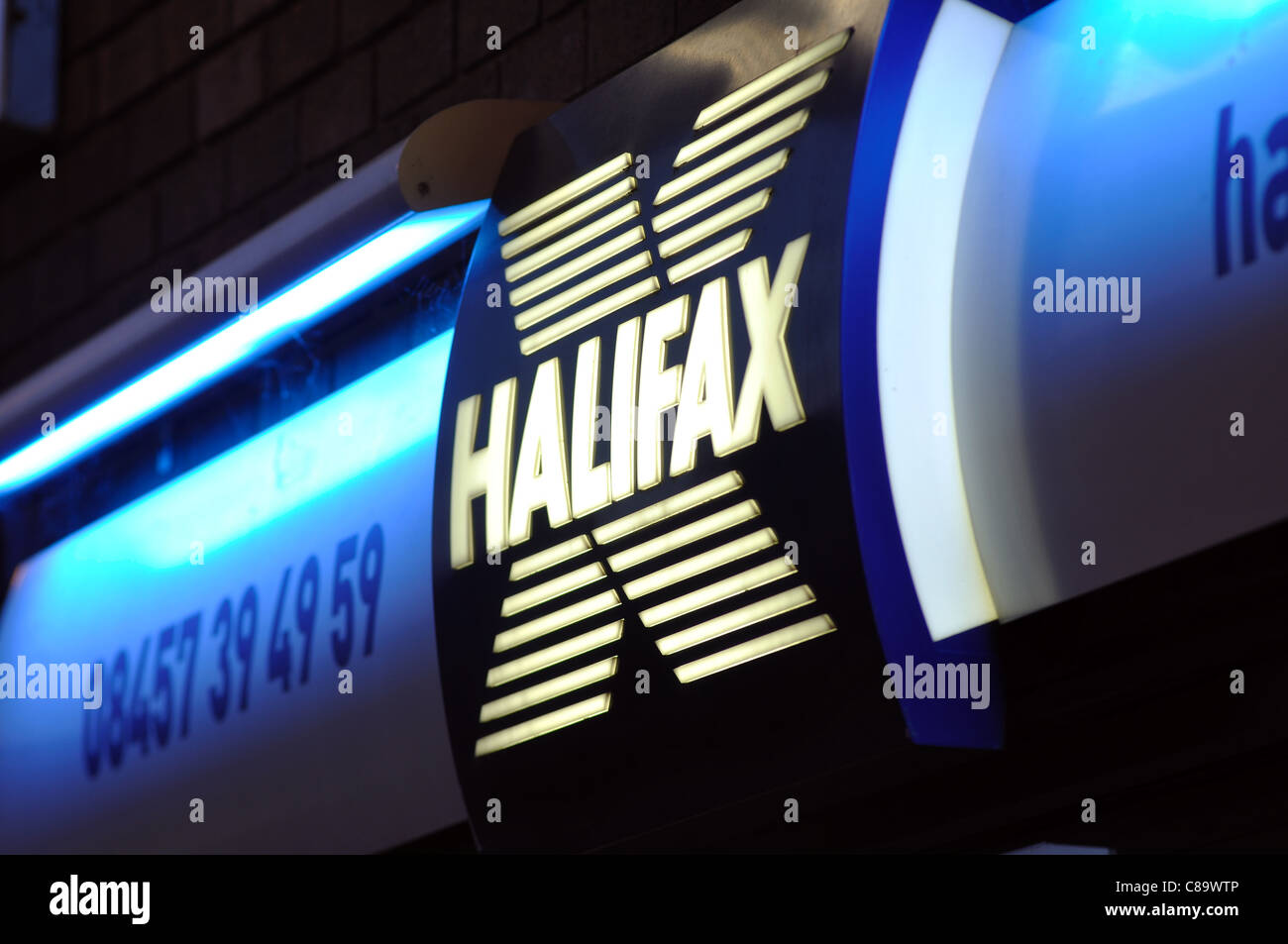 Halifax bank sign Stock Photo Alamy