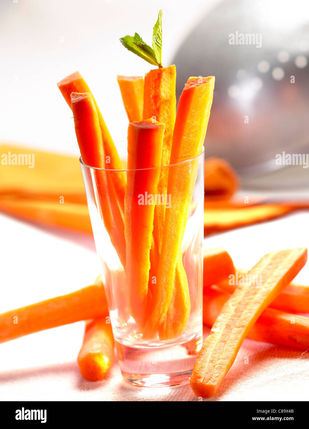 Raw carrot sticks Stock Photo Alamy