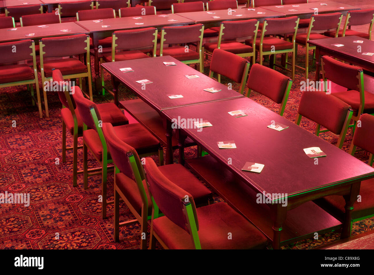 Interior of concert room in BEADS Social Club in Middlesbrough, Teesside, UK Stock Photo
