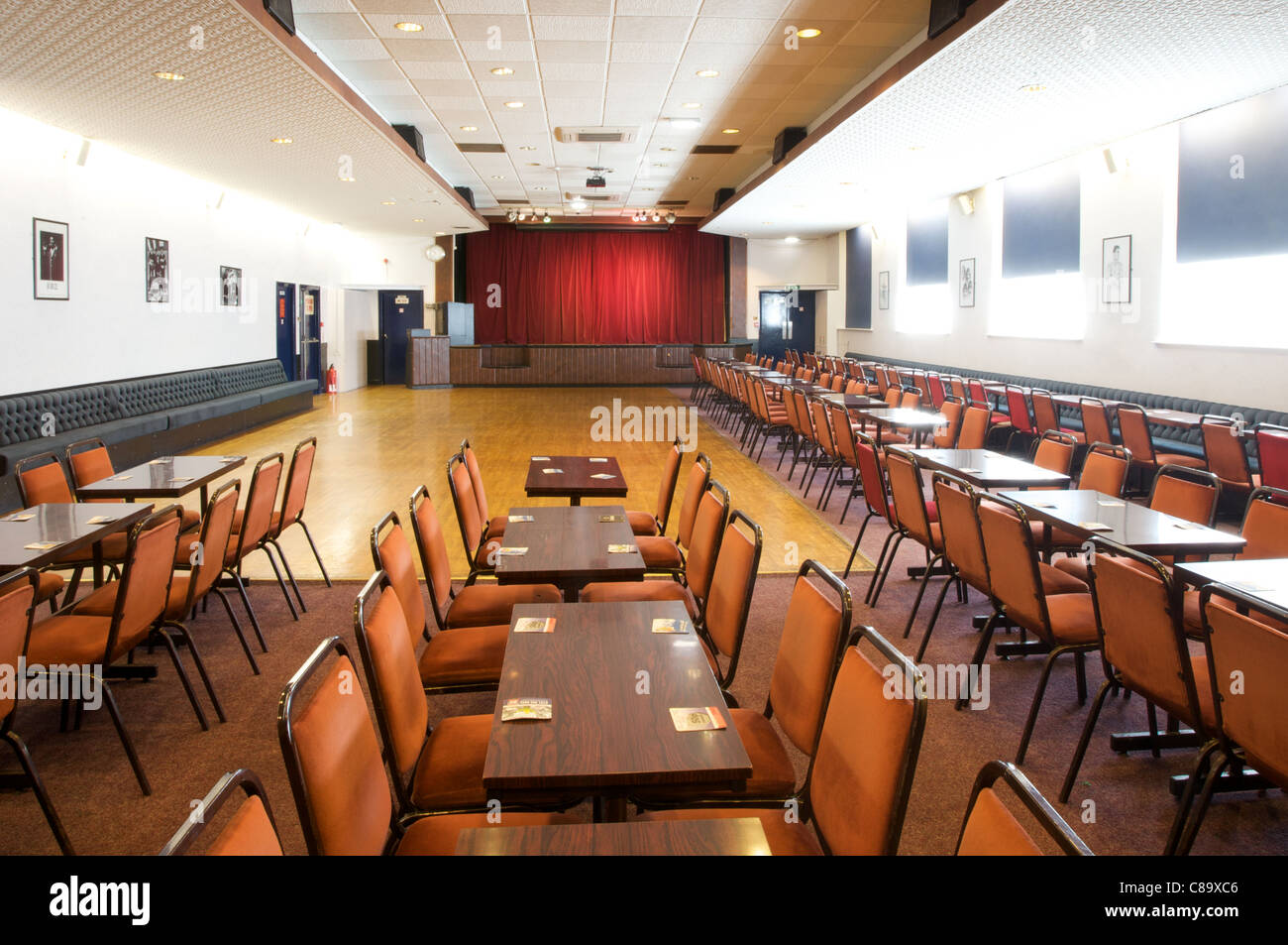Interior of the Wallsend Labour Club, Newcastle, UK Stock Photo
