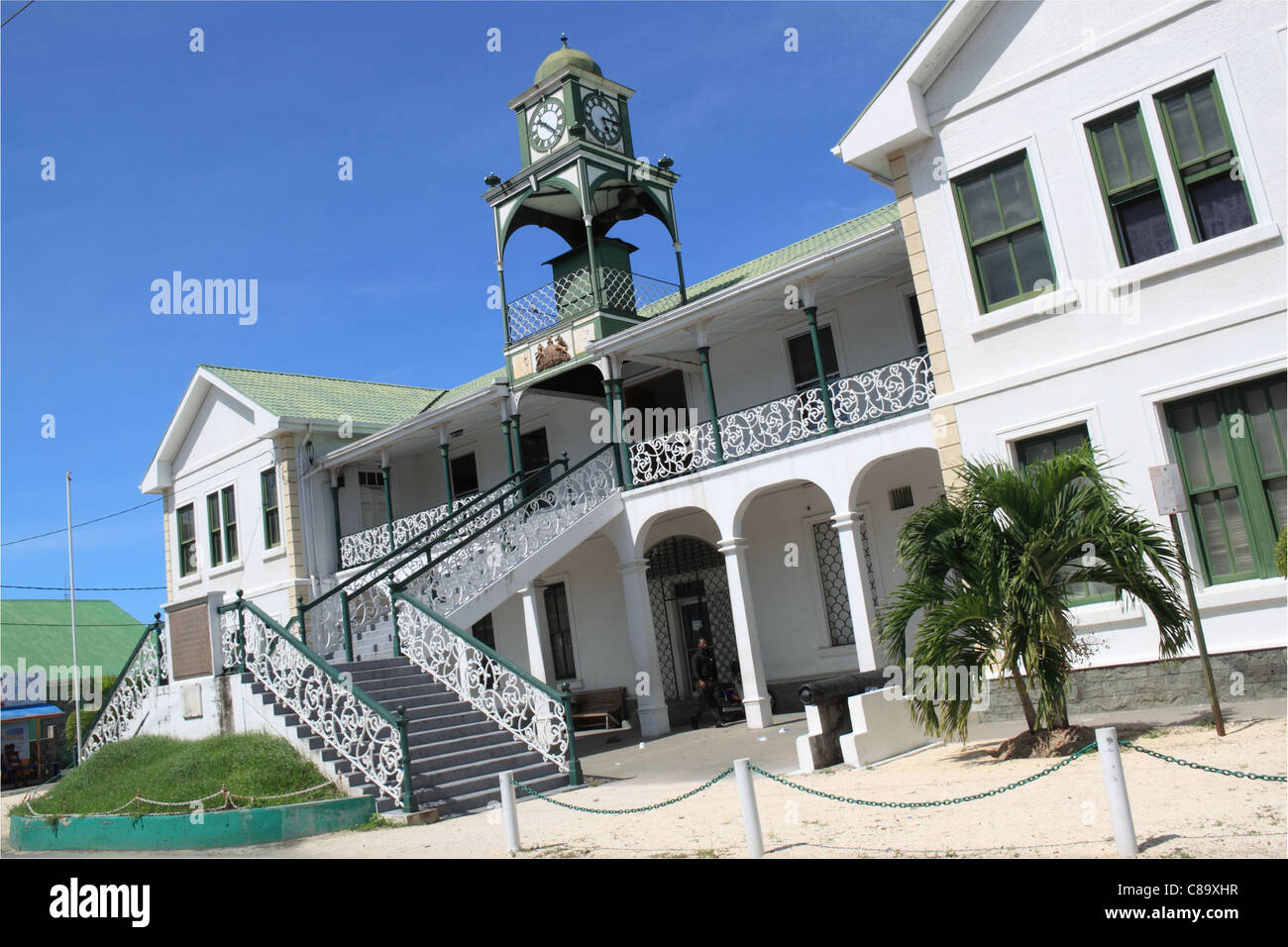 Belize Supreme Courthouse, Regent Street, Belize City, Belize, Caribbean, Central America Stock Photo