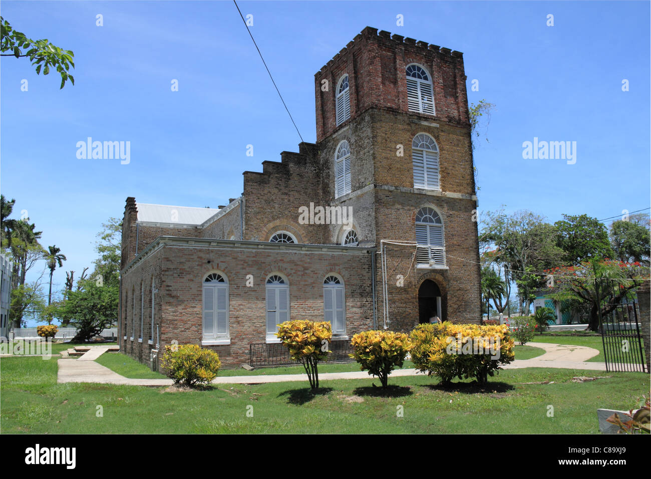 St John's Cathedral, the oldest anglican cathedral in Central America, begun 1812, Albert Street, Belize City, Belize, Caribbean Stock Photo