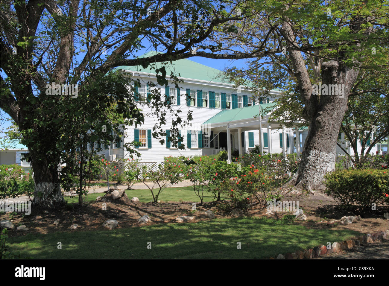 House of Culture, formerly Government House (residence of the British Governor), Belize City, Belize, Caribbean, Central America Stock Photo