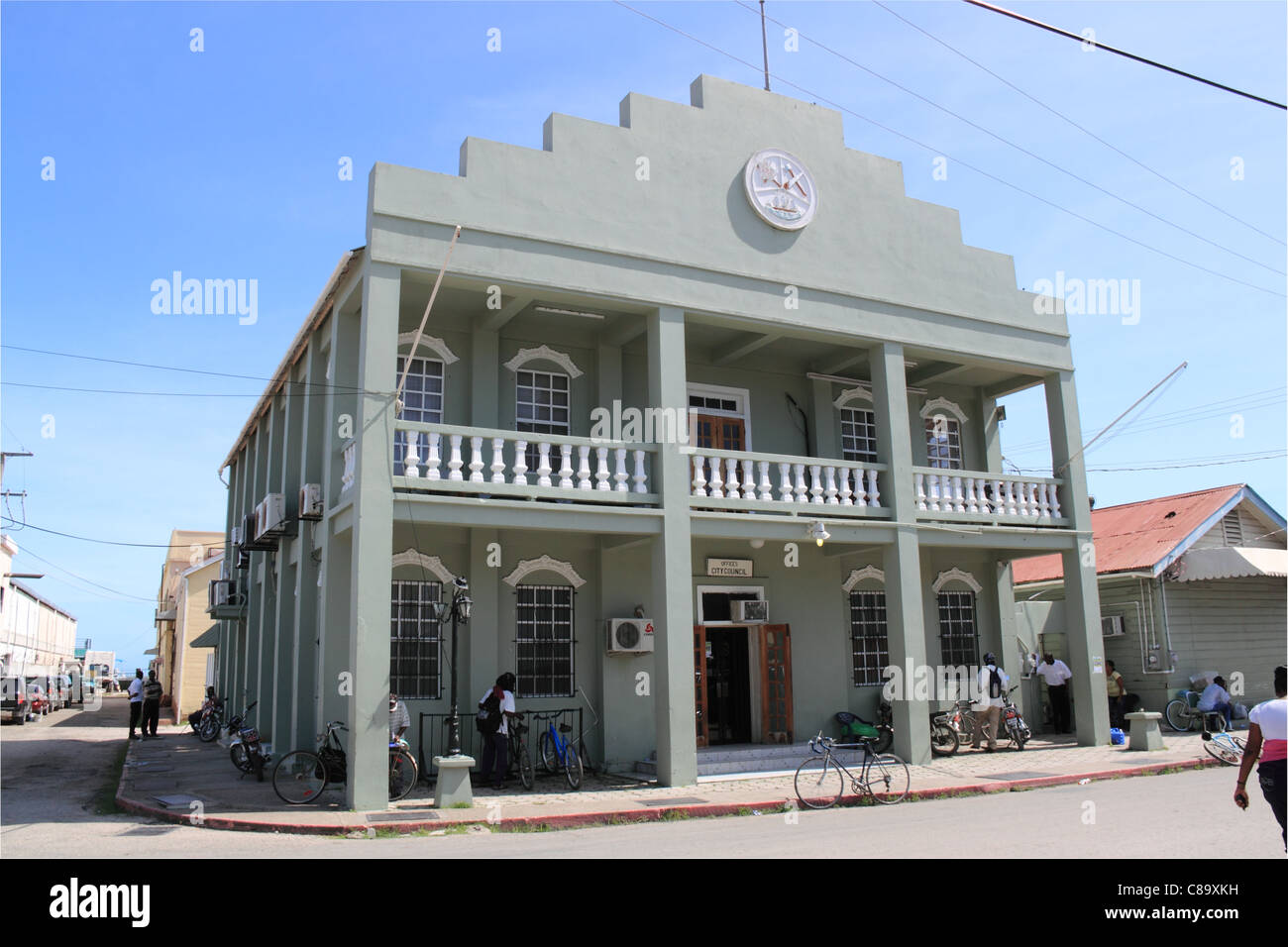 Belize City Council building, North Front Street, Fort George, Belize City, Belize, Caribbean, Central America Stock Photo