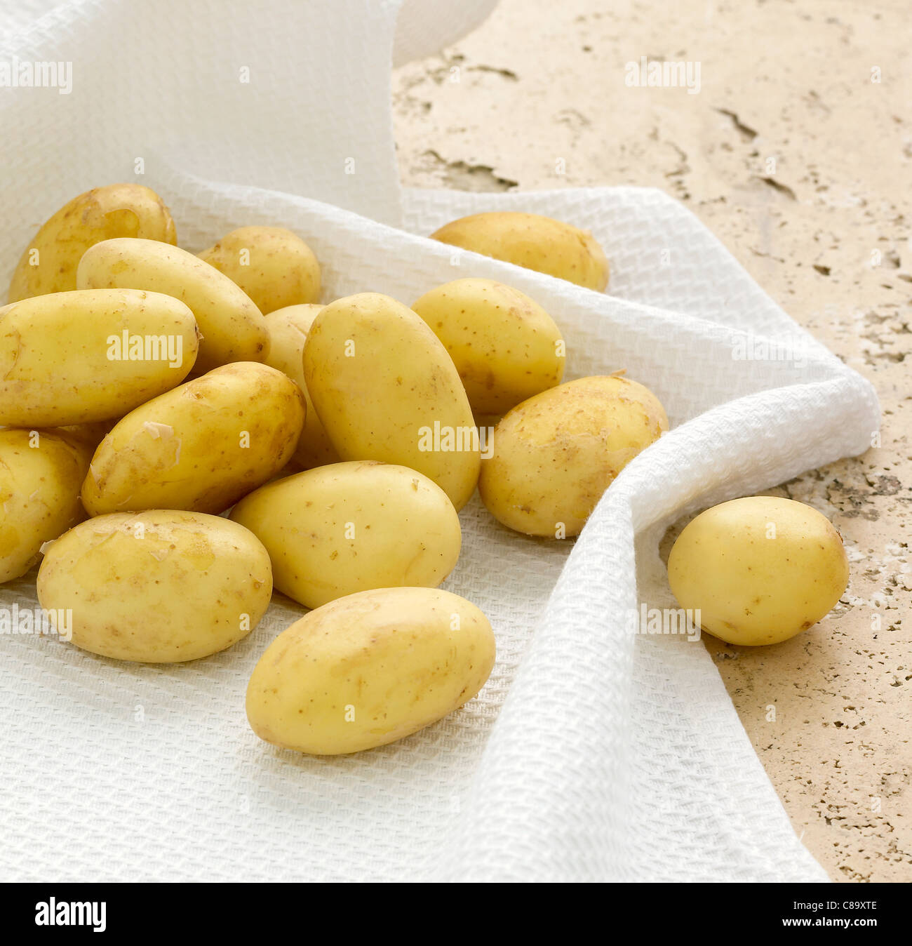 Jersey Royal potatoes Stock Photo Alamy