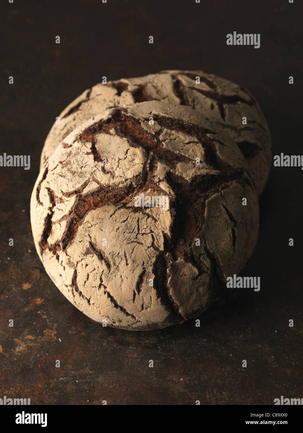 Round loaves of bread Stock Photo Alamy