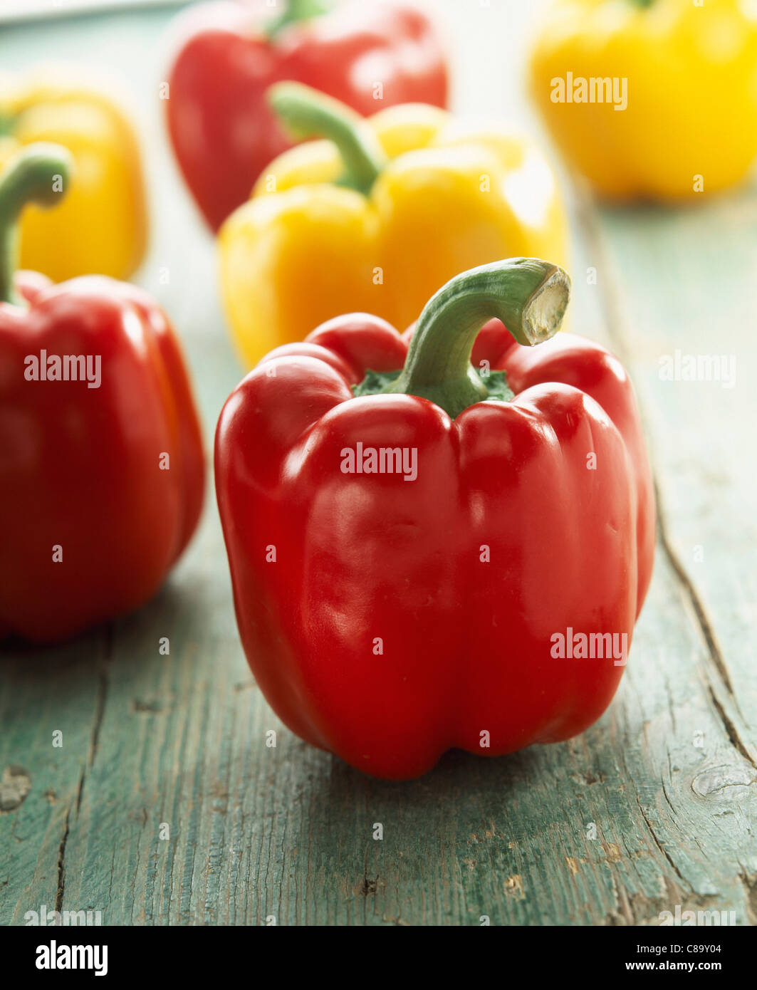 Red and yellow peppers Stock Photo - Alamy