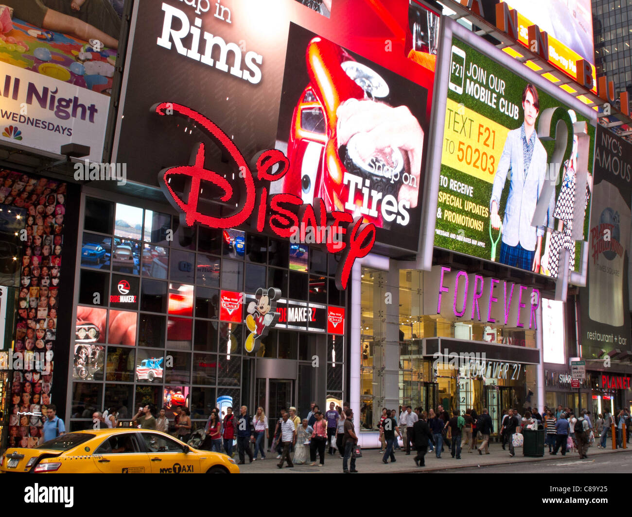 Disney Store Marquee, Times Square, NYC Stock Photo