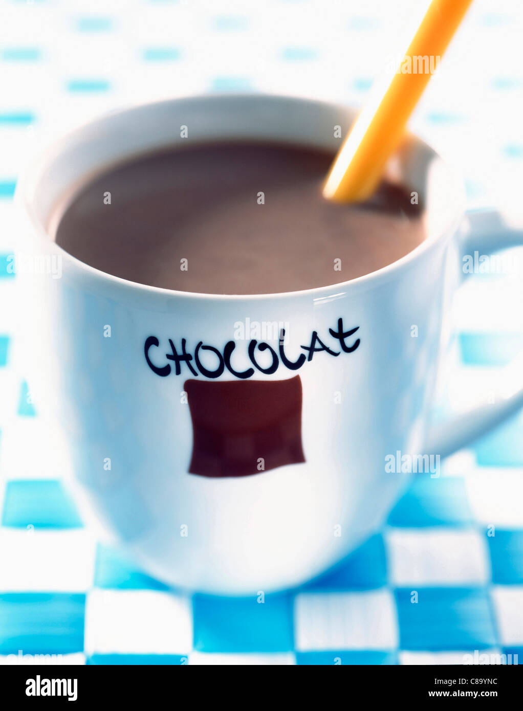 Mug of hot chocolate Stock Photo
