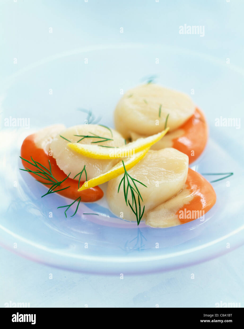 Raw scallops Stock Photo Alamy
